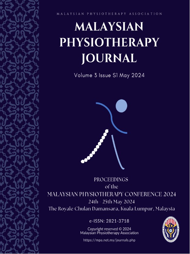 View Vol. 3 No. Supp 1 (2024): Malaysian Physiotherapy Journal